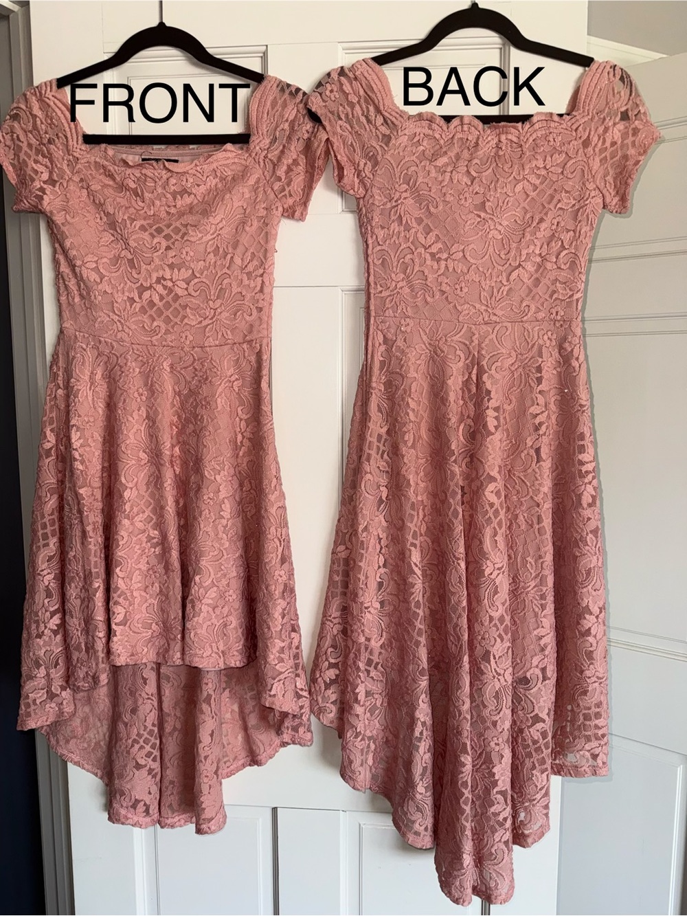 City Studio Pink Lace High-Low Dress
